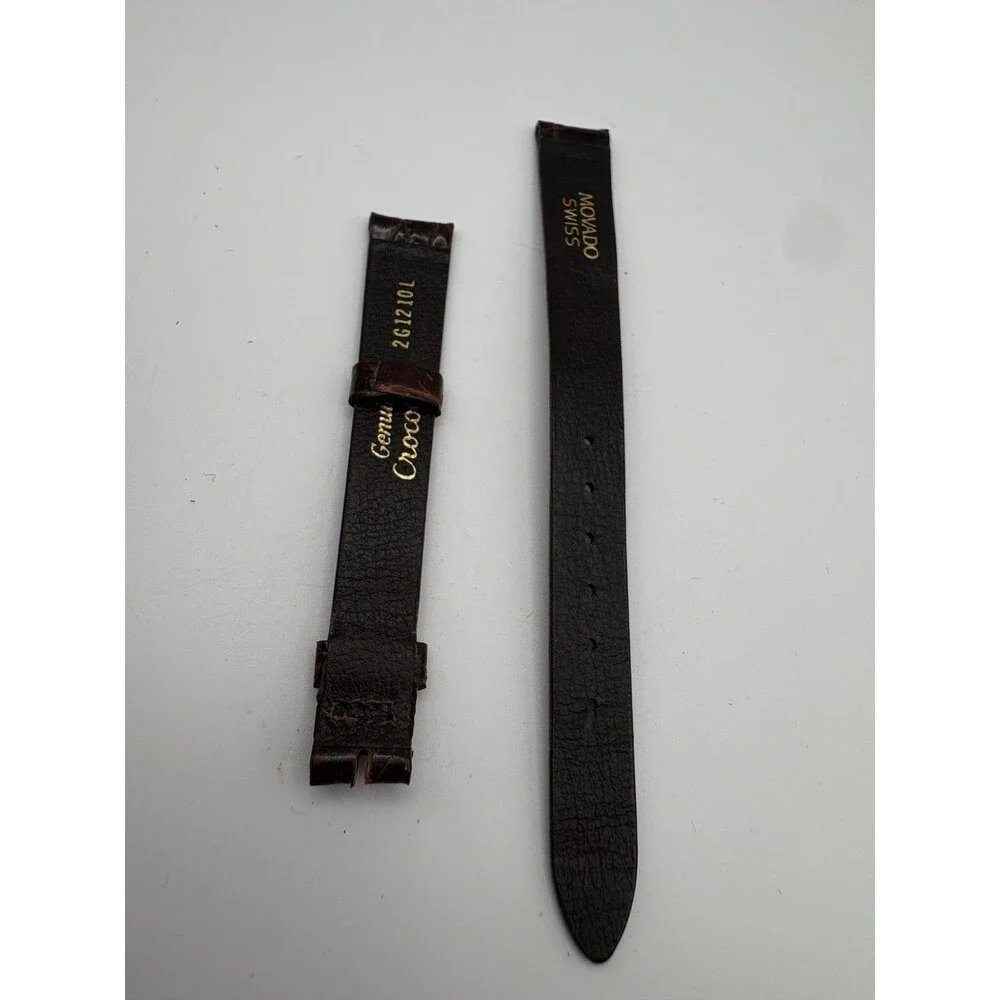 Authentic OEM Movado Swiss 12mm Brown Genuine Crocodile Watch Strap